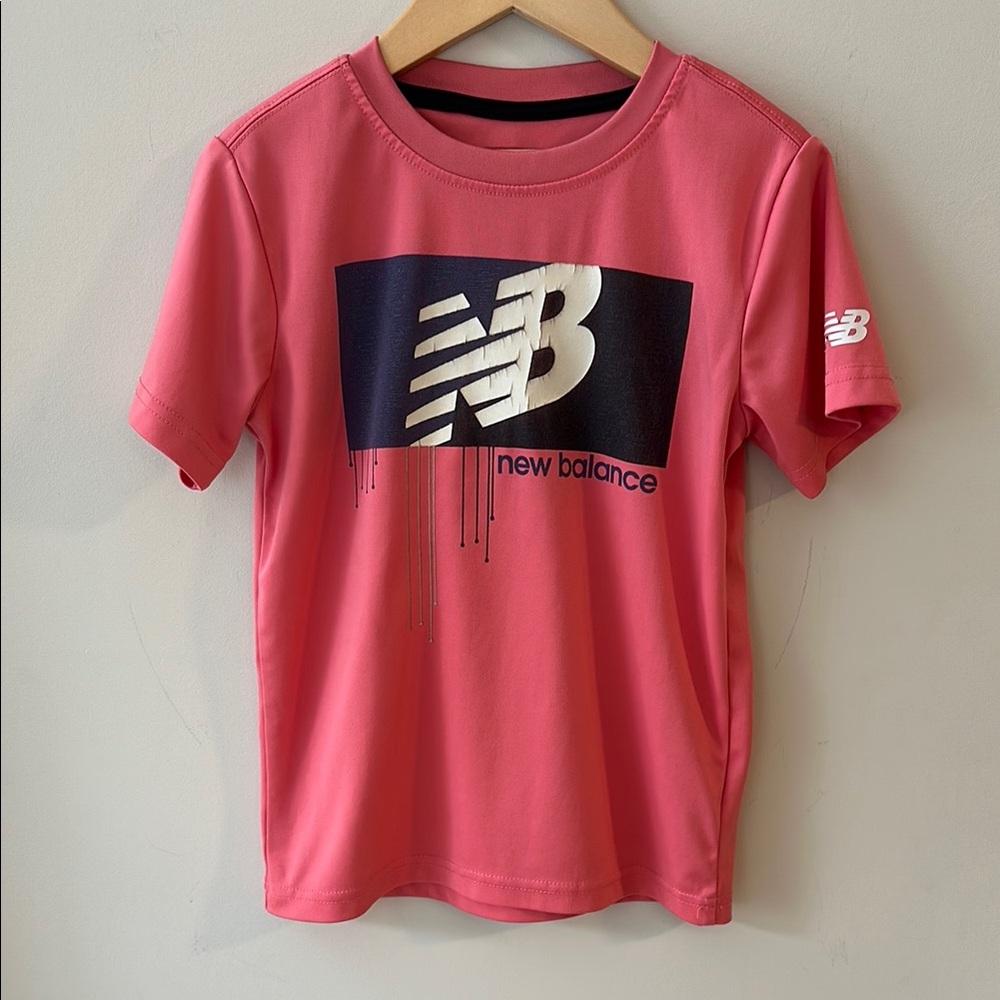 New Balance Kids Pink T-Shirt Boys Size 7